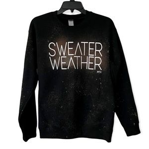 Gildan-Paisley Grace-Black Reversed Tye-Dye Sweatshirt-“Sweater Weather”